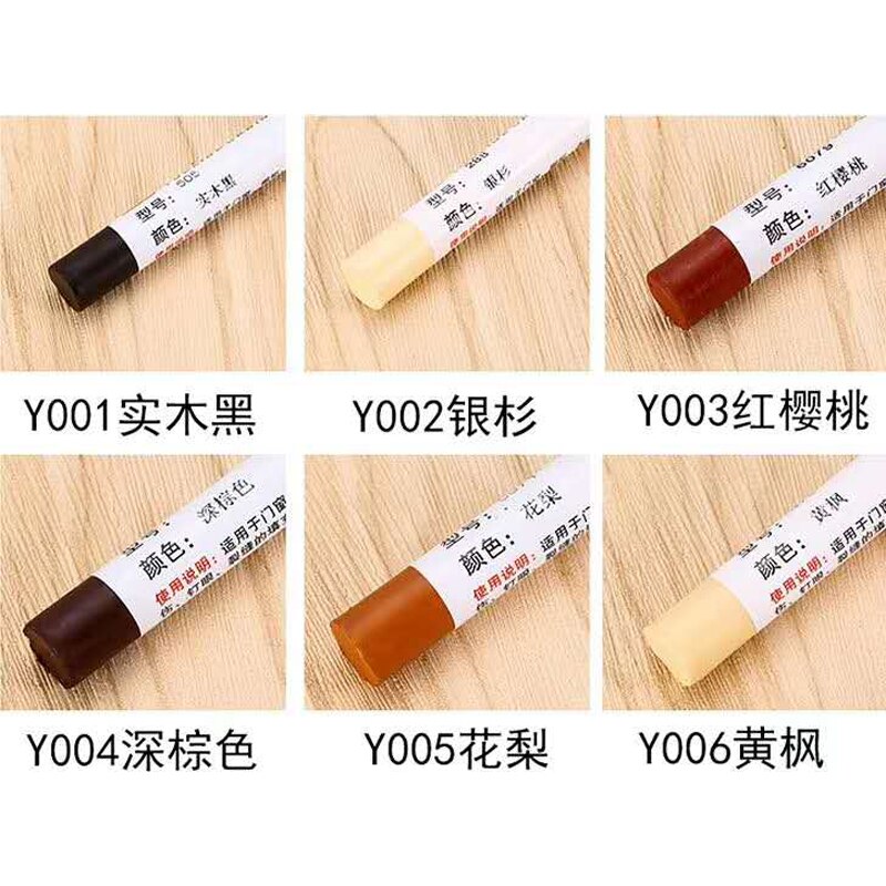 Hout Reparatie Kit Meubels Verf Floor Reparatie Floor Wax Krijt Scratch Patch Verf Pen Hout Composiet Reparatie Materiaal: 20pcs A