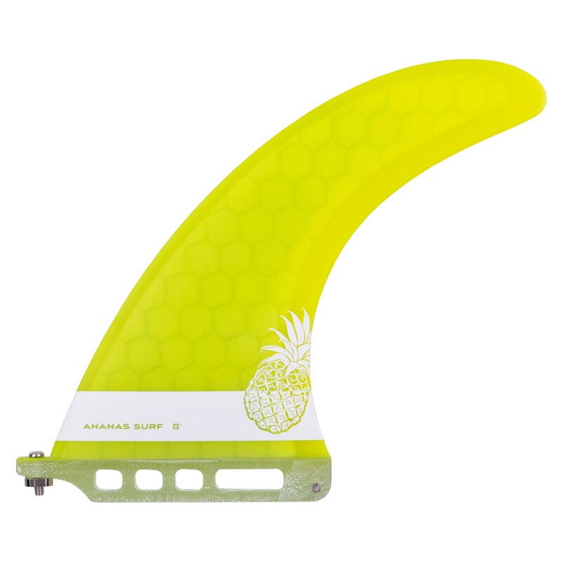 Ananas Surf planche de Surf aileron centre simple boîte aileron 8 "longboard 8 pouces longueur us base sup accessoires performance style noserider: Lemon