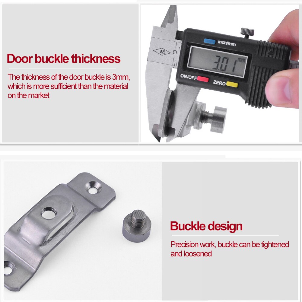 Flip Gate Cabinet Garage With Screws Door Hasp Lock Bathroom Shed Sliding Latch For Window Easy Install Stainless Steel Safety