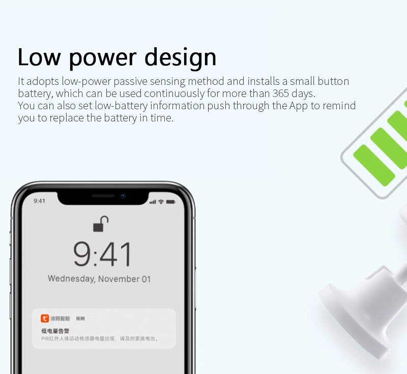 Wireless Wifi PIR Motion Sensor Smart Human Body Movement Detect Real-time Alarm App Control Work With Tuya ZigBee3.0 Gateway