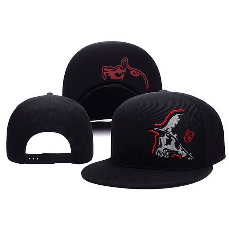 Metal mulisha justerbar baseball hat hip hop snapback kasket til mænd kvinder kasketter skalle touca hat: Farve 1