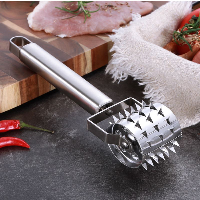 1PC Küche Edelstahl Steak Stift rollen Kiefer Nadeln Fleisch Loosener Küche Werkzeuge Küche Zubehör