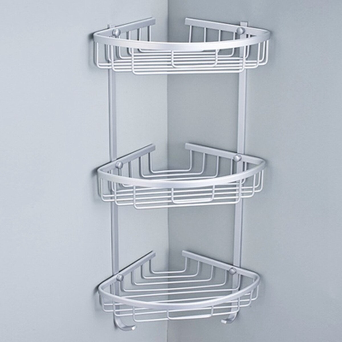 1/2/3 Layers Triangular Corner Rack Toilet Bathroom Shelf Kitchen Shelves Basket Hanger Shampoo Shower Gel Organizer Holder