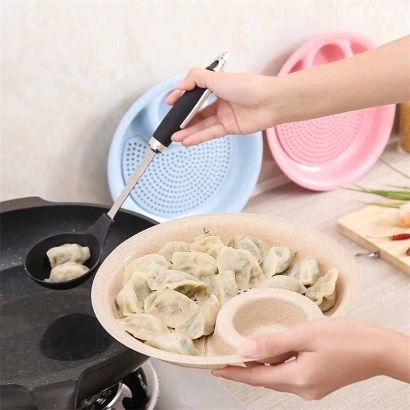 Lightweight Wheat Straw Plates, Unbreakable Eco-Friendly Reusable Plastic Plates, Salad Plates, Camping Plates, Dumplings Dish