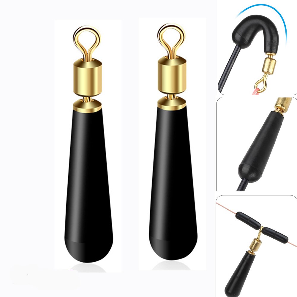 20 pcs Drift Fishing Floats Seat Copper Head Rubber Bobber For Led Fishing Float Rotation Buoy Seat