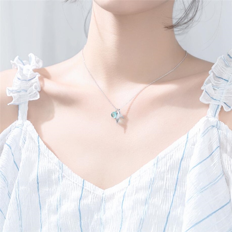 Koreaanse Mermaid Foam Sleutelbeen Keten Korte 925 Sterling Zilver Temperament Persoonlijkheid Mode Vrouwelijke Sieraden Ketting SNE001