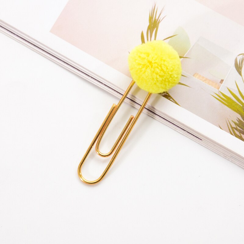 10 pièces/paquet cochon signet dessin animé Kawaii rouleau queue cochon Mini mignon trombone fille bricolage main compte petite broche fournitures de bureau: 10Pcs Yellow