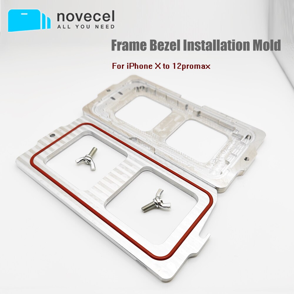 Stampo per telaio Novecel per iPhone 12mini 11 12pro X Xs Max posizione della cornice in vetro LCD e dispositivo di riparazione del telefono cellulare laminato