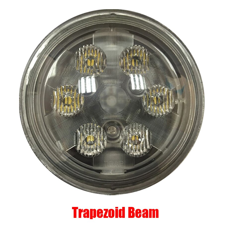 PAR36 LED Landing Light Aircraft 12V/24V IP68 6 leds 18W led work lights Landscape front headlights for Tractor lights x1pc: Trapezoid beam