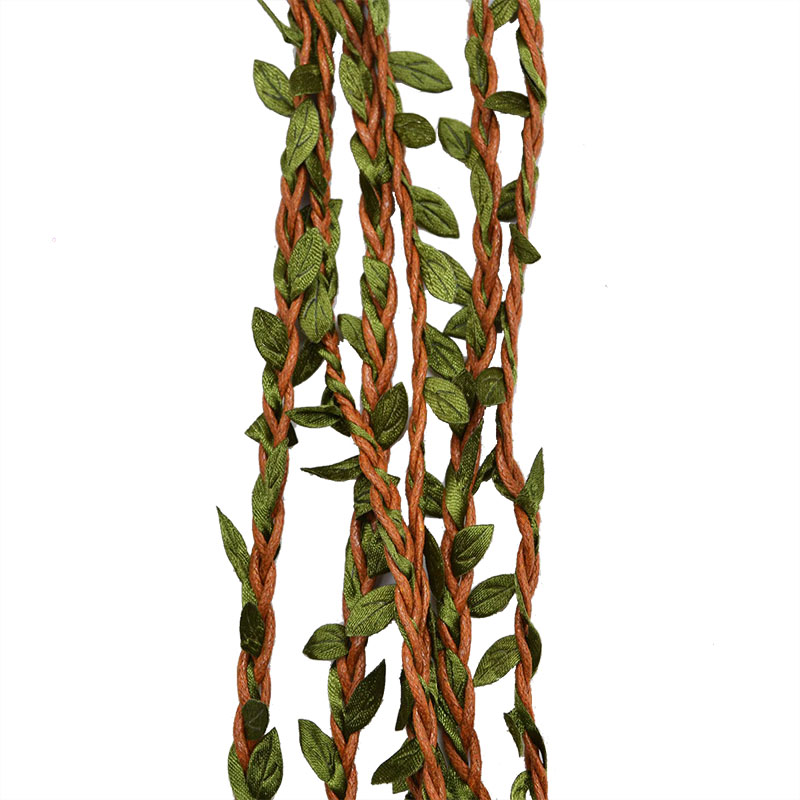 10 m Silk Garland Green Leaf Ijzerdraad Kunstbloem Wijnstok Klimop Rotan voor DIY Wedding Huis Tuin Decor Fotografie props