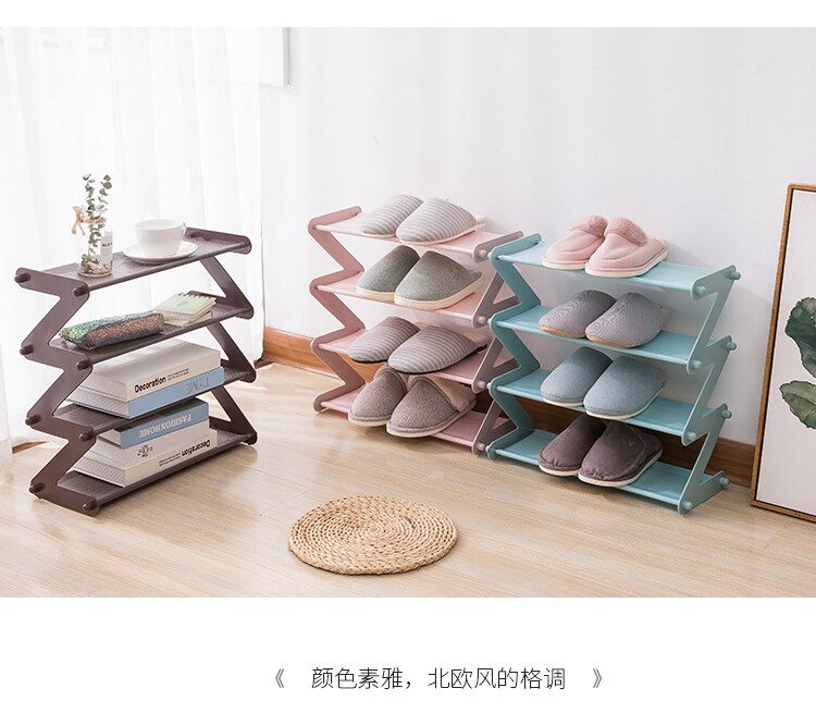 Grote schoenenrek opbergplank abs kunststof z-vorm non-woven kast organizer houder schoenen organizer standaard plank kast