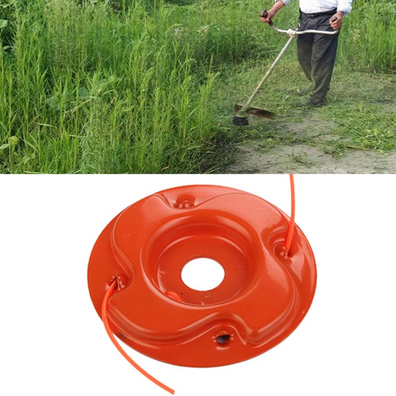 Universal Trimmer Head with 2 Lines String Brush Cutter Blade for Lawn Mower Gar