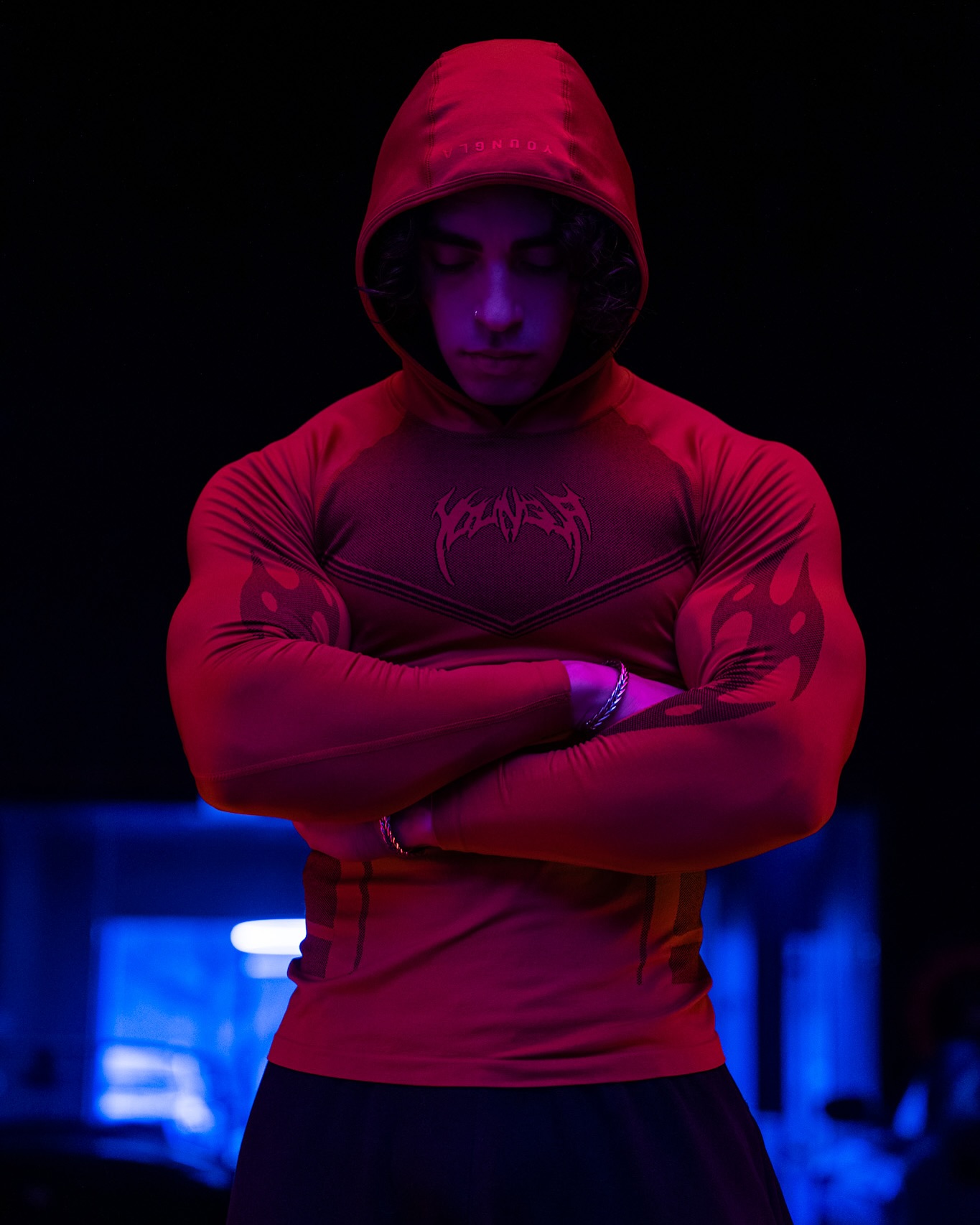 Young La doesn do gym Clothes Anymore Introducing the Warrior Compression Hoodies