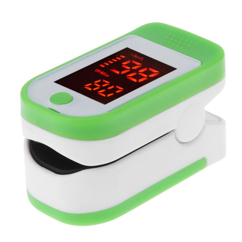 Oxymètre de pouls au doigt moniteur de Saturation en oxygène compteur de fréquence cardiaque au bout du doigt C6UE: green