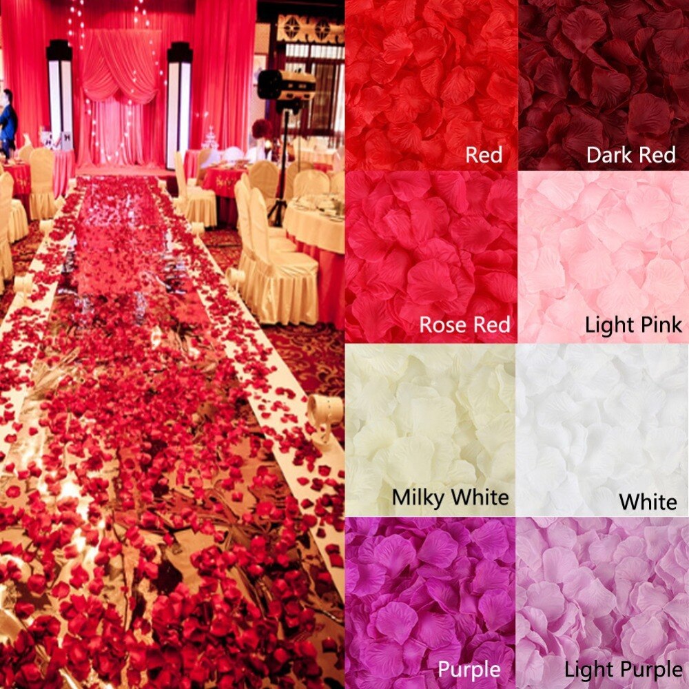 500 stücke Seide Rose Blume Blätter Blätter Hochzeit Tisch Dekorationen Rose Blütenblätter Romantische Dekoration Petalos