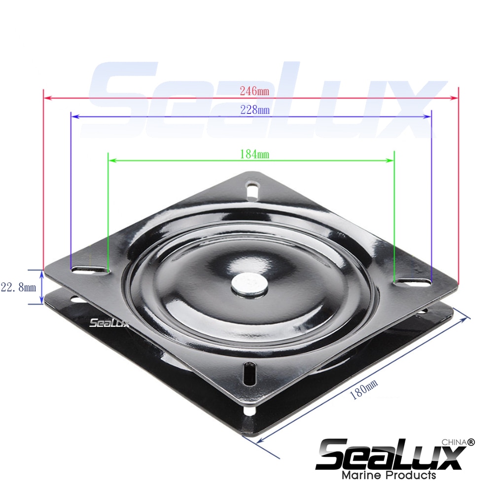 Sealux Seat swivel plate Seat rotation plate 360 degree Bar Stool, Chair, Boat, Van pilot seat, Office, Home Hardware Accessory