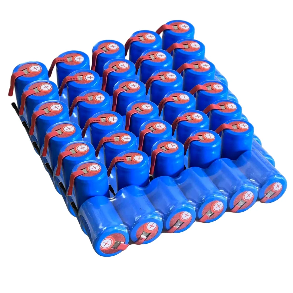 Baterías Ni-MH recargables de alta descarga con pestañas de soldadura, 1,2 V, 2800mAh, 4/5 SC Sub C