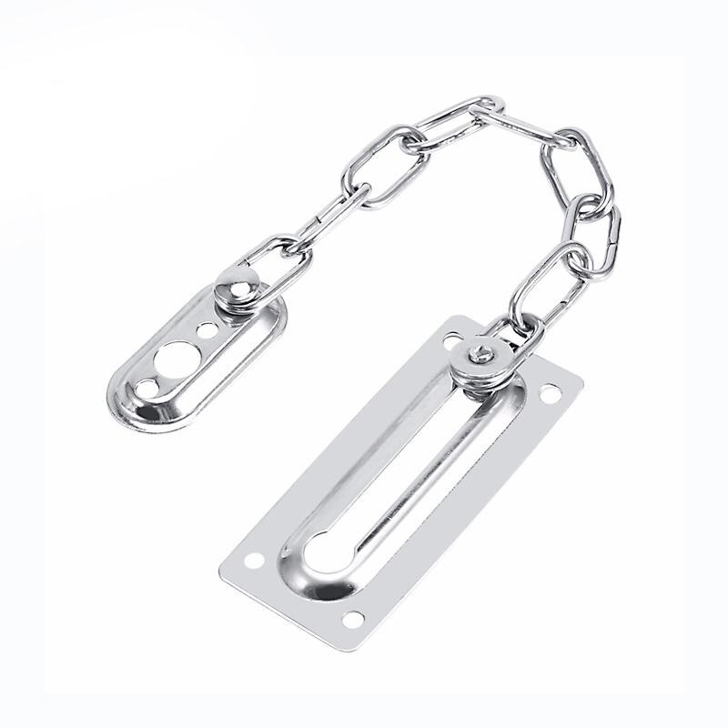 Sliding Door Lock Chrome Door Lock Chain Bolt Safety Chain Hotel Office Security Chain Gate Cabinet Latches Decorative Hardware: Default Title