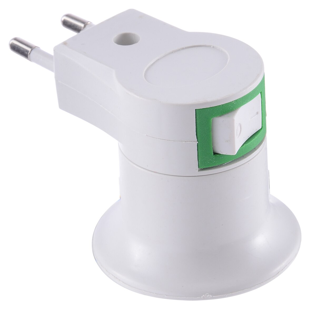 1 Pc Wit Gloeilamp Houder Eu Plug Adapter E27 Led Licht Socket Converter Met On/Off Knop Houder