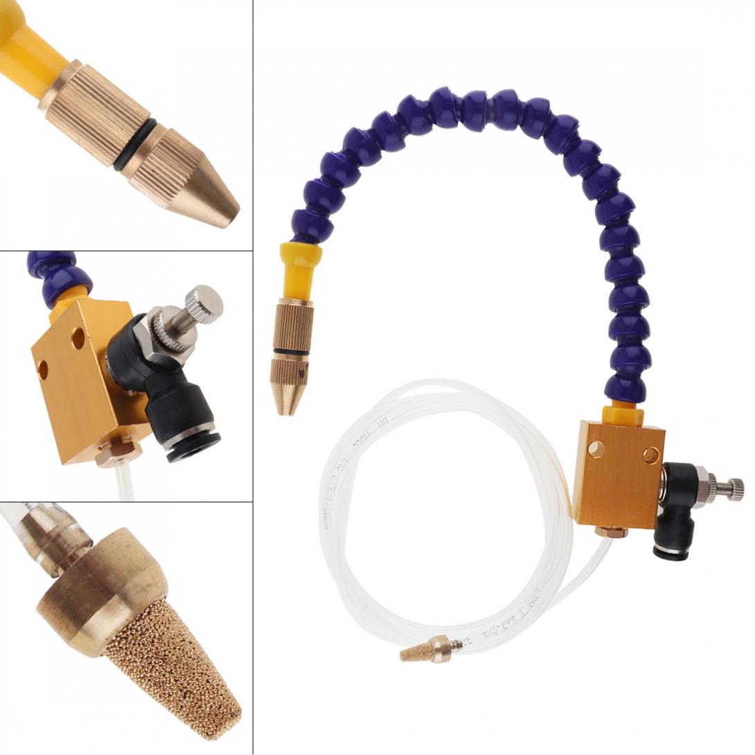 Excellent Mist Coolant Lubrication Spray System Unit with 8mm Air Pipe and Intake Throttle Valve for CNC Lathe /Milling/Machine