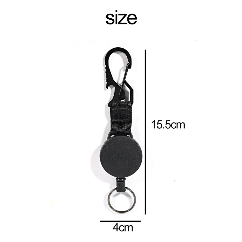 Multi-function Retractable Keychain Anti-lost Outdoor Carabiner Fishing Keyring