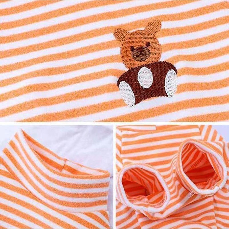 Hond Coltrui Strips Dieptepunt Shirt Pet Kleding Voor Kleine Honden Kat Chihuahua Teddy T-shirt Puppy Sweatshirt Huisdieren Trui Jas