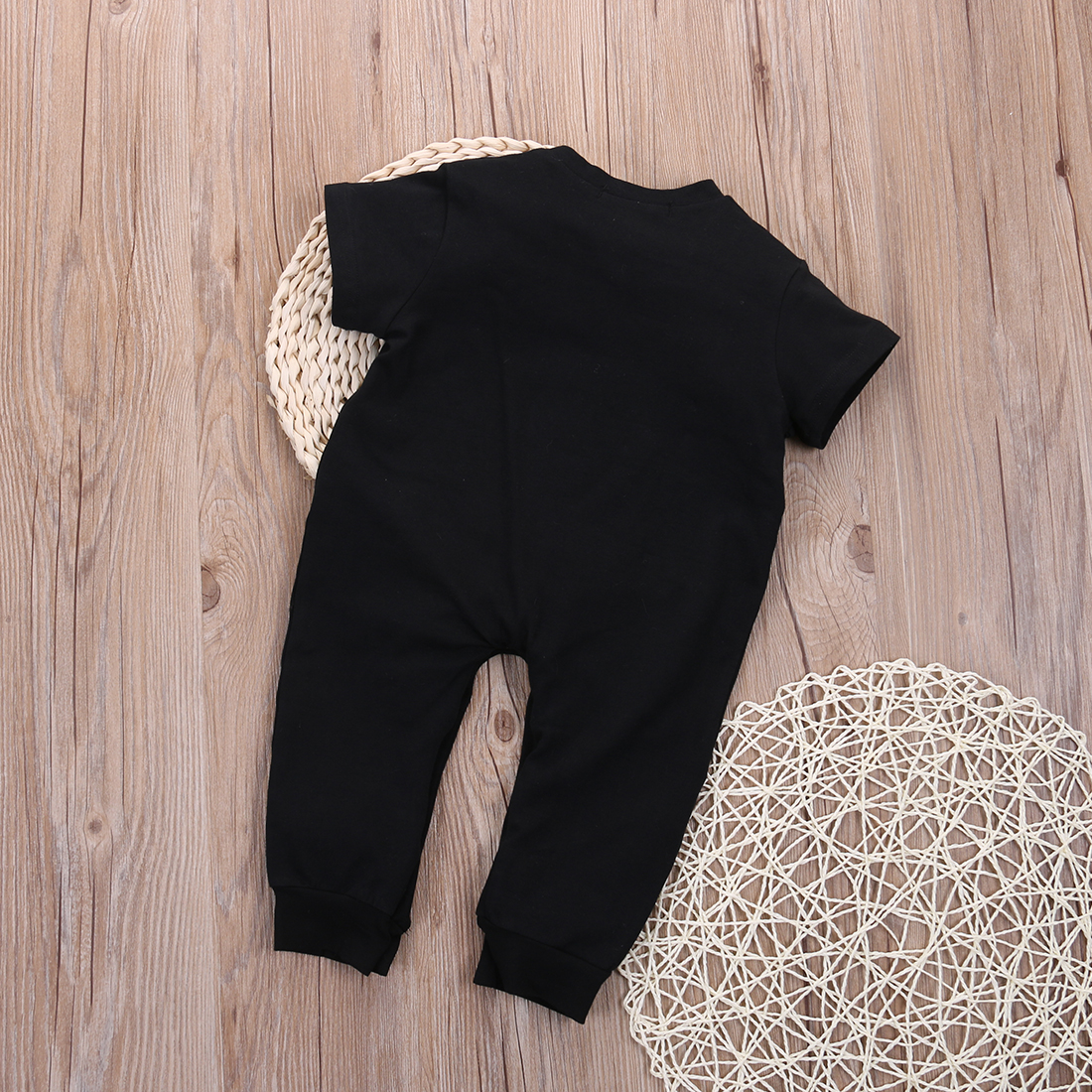 Hi Hi Baby Store Cute Newborn Baby Boys Girls Warm Letter Print Short sleeve Cotton Romper