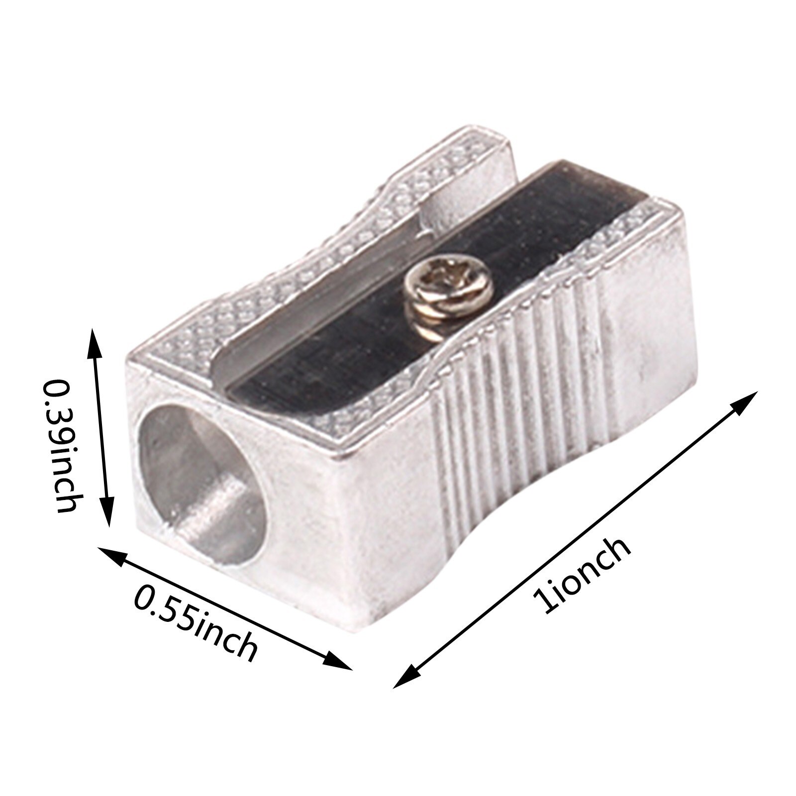 2PCS Single-hole Metal Aluminum Alloy Pencil Sharpener DIY Kid Die-Cut Machines For Families/Schools And Offices