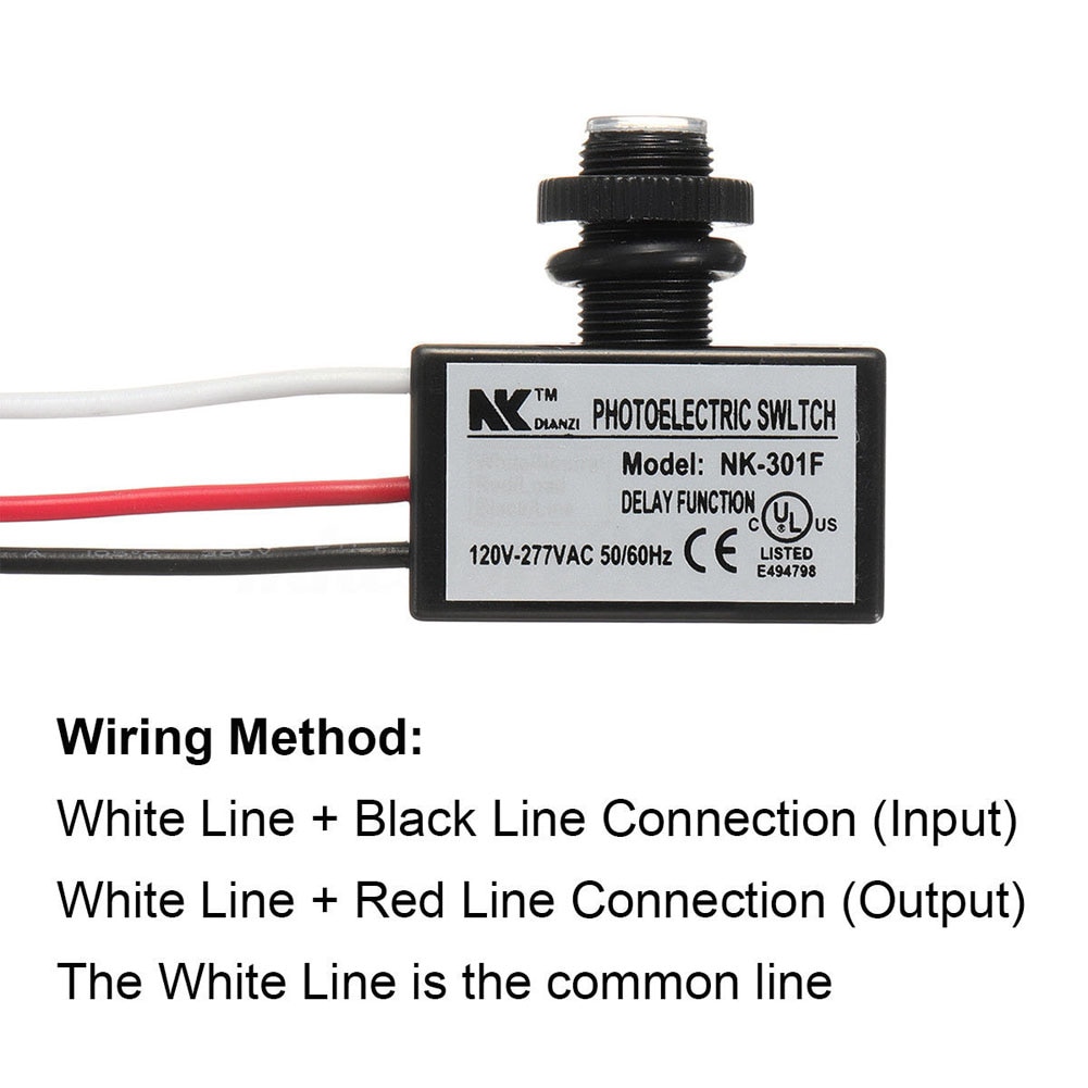 AC80-277V Photocell Dusk to Dawn Button Photo Control Eye Switch Flush Mount AI88