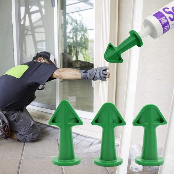 Caulk Nozzle Applicator Finishing Tool Silicone Remover Glue Caulk Finisher Reusable Sealant Smooth Scraper Grout Kit Tools Set