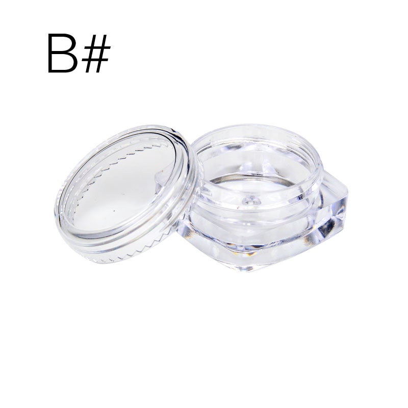 10 stuks transparante kleine flesjes, 2g/2.5g lege cosmetische potjes, oogschaduw, lippenbalsem, gezichtscrème, proefverpakking