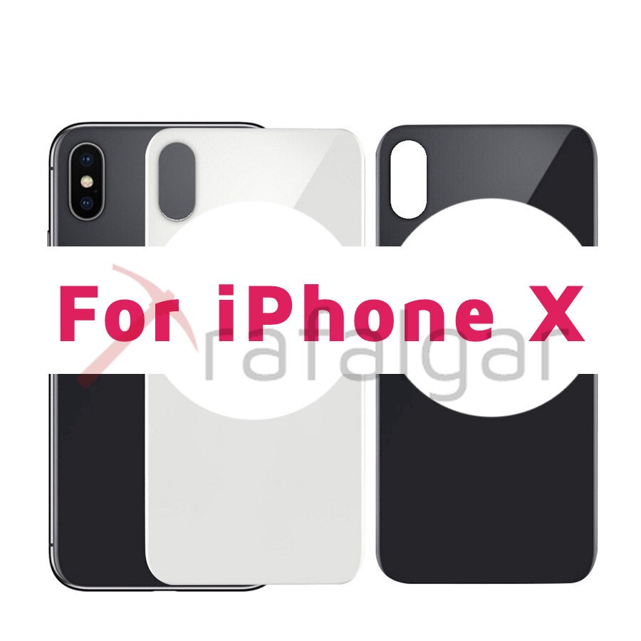 Bez LOGO dla iPhone X XR XS MAX tylna pokrywa baterii tylna szklana obudowa obudowa obudowa części zamienne