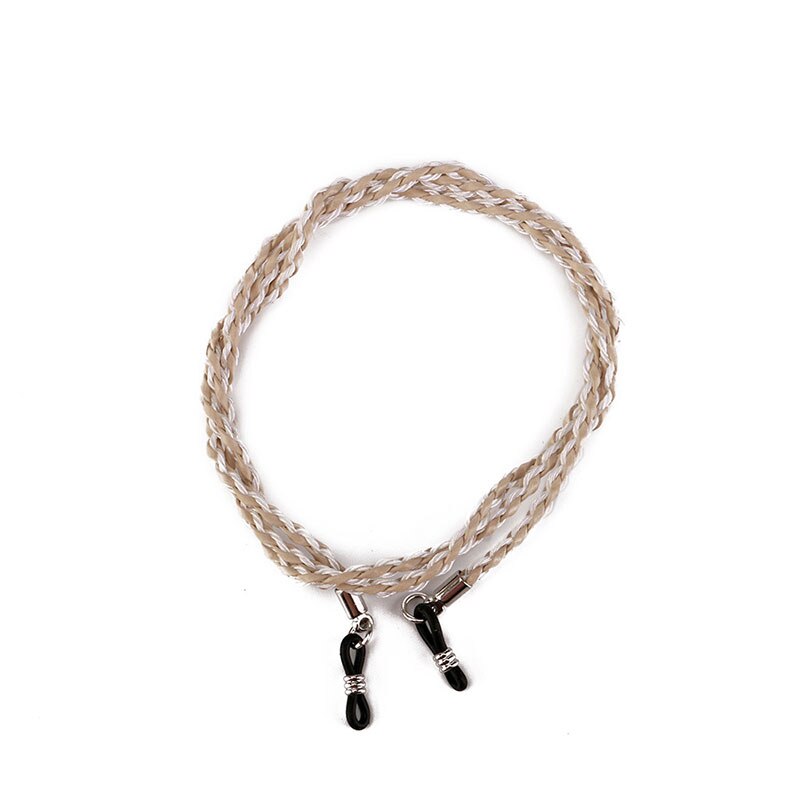 1 Uds. Correa para anteojos, cadena colgante para gafas de lectura, soporte para gafas de sol a la , cordón para el cuello, cadena de Metal antideslizante: Blanco