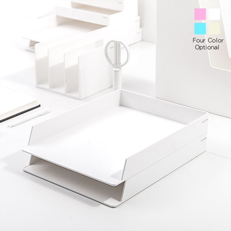DELI NUSIGN NS021 File Tray Double-deck document container A4-paper drawer large stationery plate officeworks desk arrangement