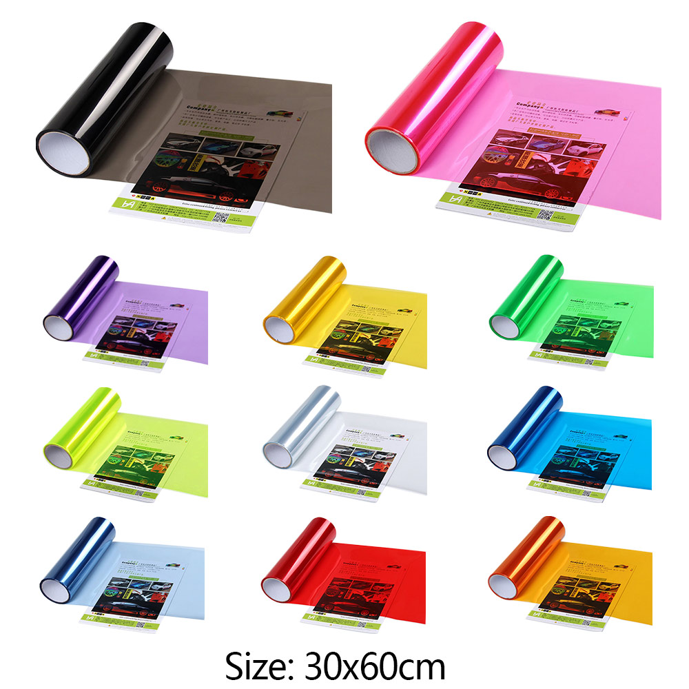 11 kleur Auto Licht Koplamp Achterlicht Tint Vinyl Film Sticker Vel Mistlamp Achterlicht Mat Rook Film 30x60 cm