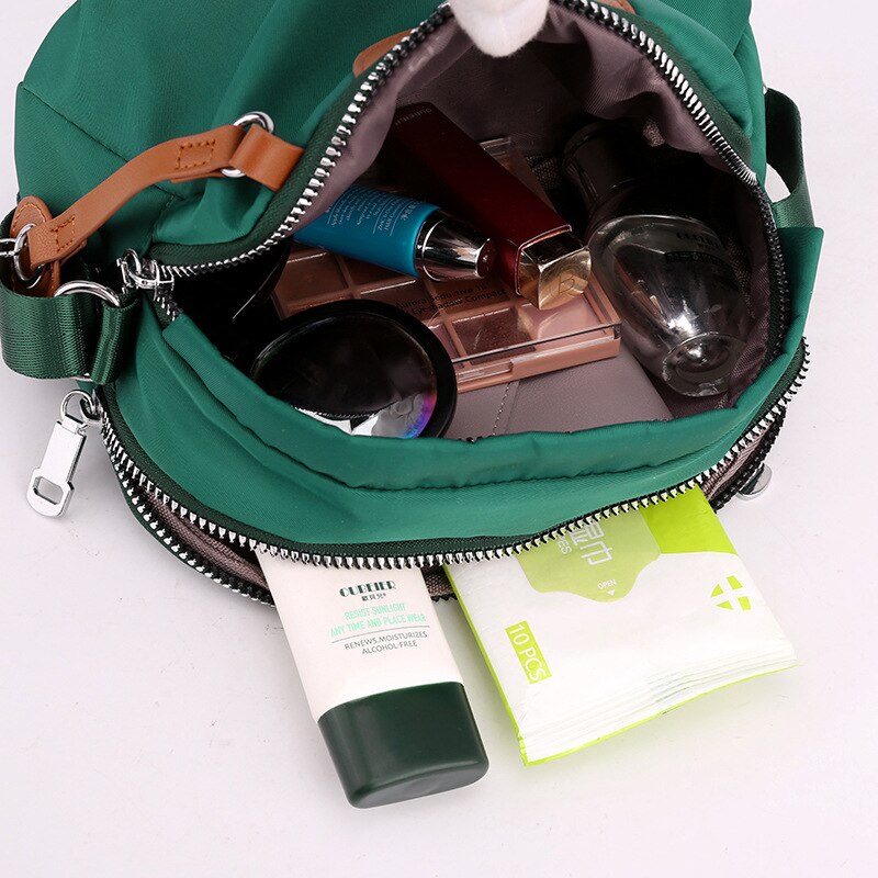 Nylon dames waterdichte grote capaciteit crossbody tas casual effen kleur messenger schoudertas