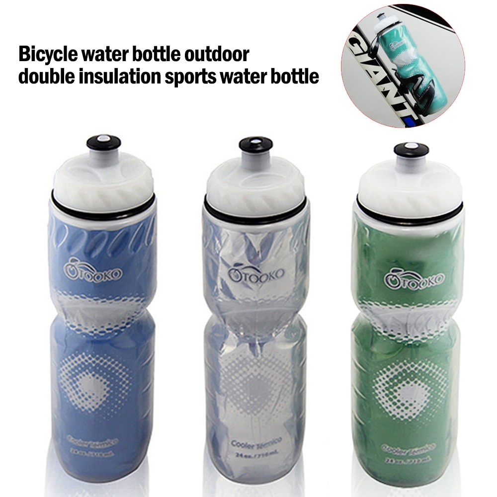 Fiets Waterfles Outdoor Dual Layer Thermische Houden Sport Fles Koud Water Fiets Waterfles Outdoor Fietsen Apparatuur