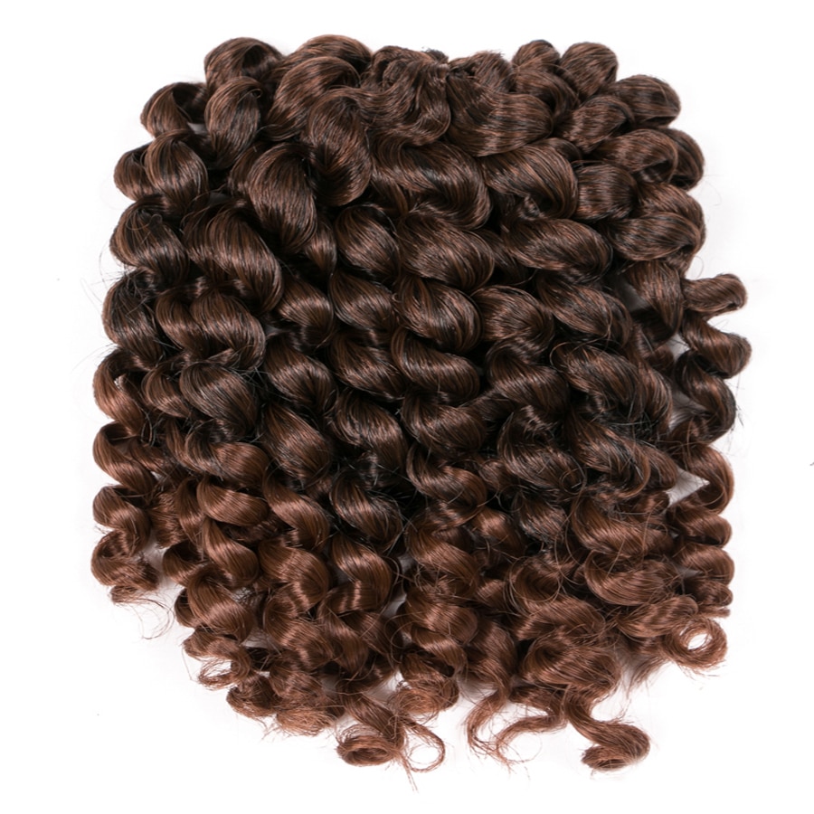 Torção encaracolado preto crochê tranças de cabelo 75 g/pacote 8 polegada 20 fios/pçs sintético ombre trança extensão do cabelo torção
