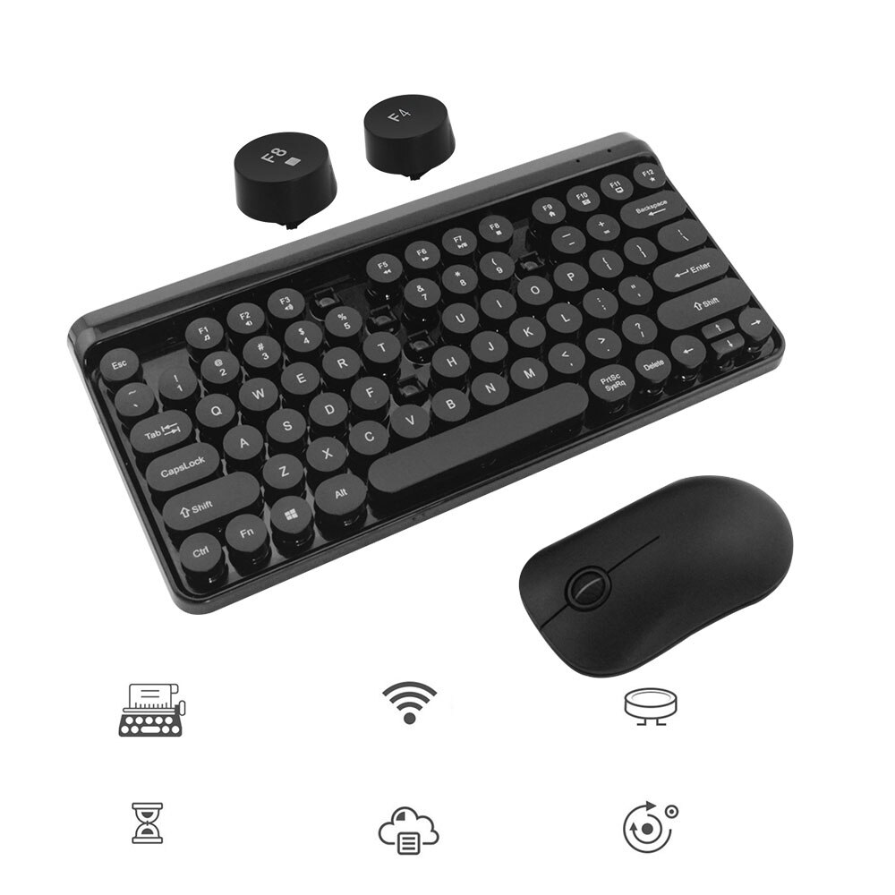 CHYI 2.4Ghz Wireless Keyboard Mouse Combo Ergonomic Computer Gaming Keypad 1200DPI USB Optical PC Mice For Desktop Laptop Tablet