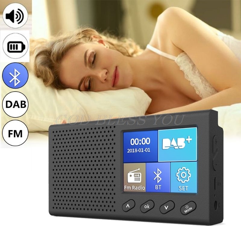 Portable DAB Receiver FM Radio Bluetooth 4.2 Music Player 3.5mm Stereo Output