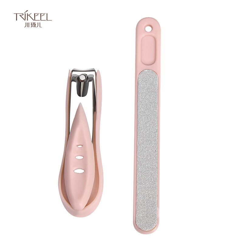 2 P/set Nagelknipper Slijpen Bestand Cutter Trimmer Manicure Pedicure Remover Nail Pusher Manicure Pedicure Tool Rvs