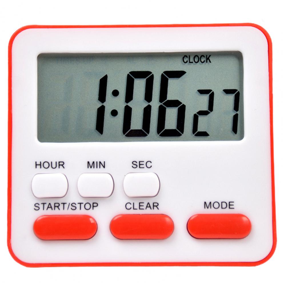 Digital Alarm Clock Magnetic Attraction On Fridge Oven Timer For Student Time Manager Small Multifunctional Cooking Timer: Red