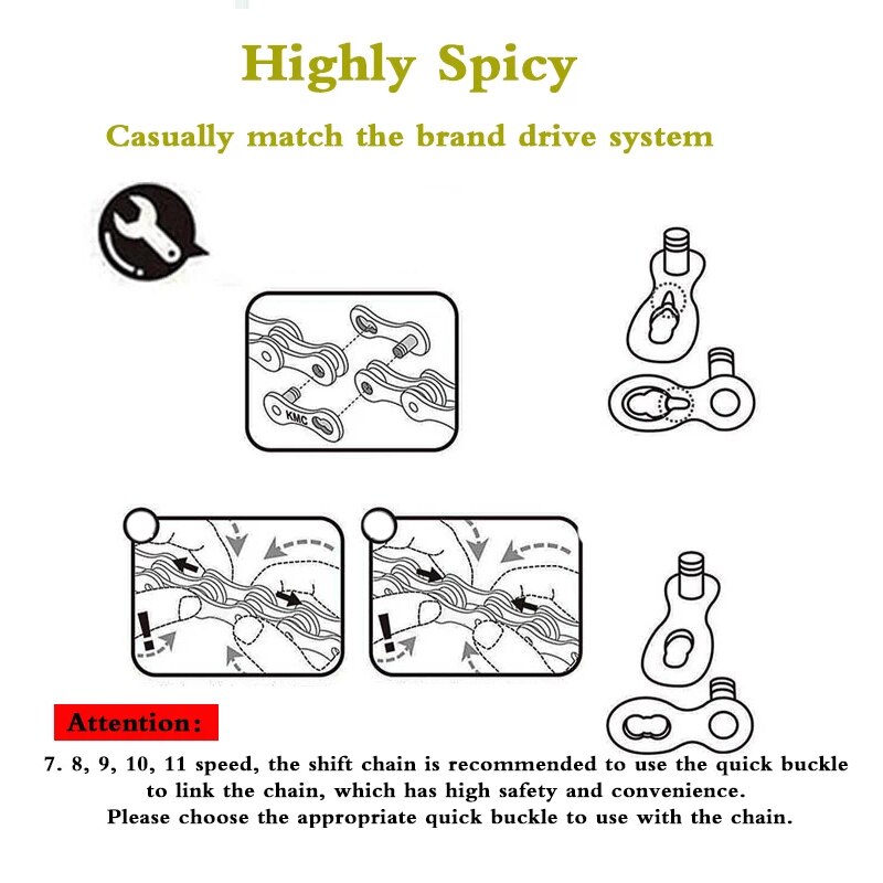 6/7/8/9/10/11 Speed Bicycle Chain Magic Buckle Connector Lock Quick Link MTB Road Bike cycling accessories