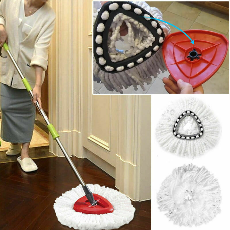 Tête de vadrouille de sol en microfibre | Remplacement de 360 têtes rotatives, facile à rotation, pour la gouvernante, nettoyage de sol à la maison, vadrouille de nettoyage de sol