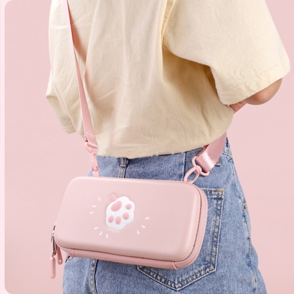 Bolsa de gato Rosa bonito para Nintendo Switch, cubierta/bolsa de almacenamiento para Nintendo Switch Lite, accesorio de juego