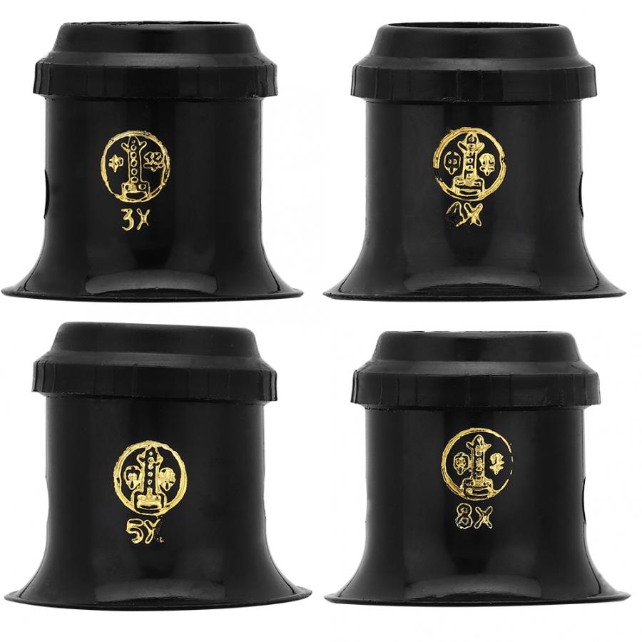 Lupa de ojo 3X 4X 5X 8X, herramienta de reparación de reloj, lupa de lente de lupa de cristal, herramienta de reparación de reloj para relojero c