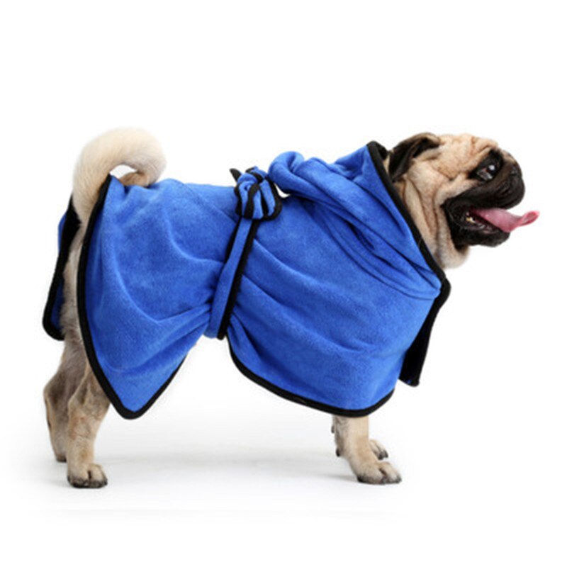 Dog Bathrobe XS-XL Pet Dog Bath Towel for Small Medium Large Dogs 400g Microfiber Super Absorbent Pet Drying Towel