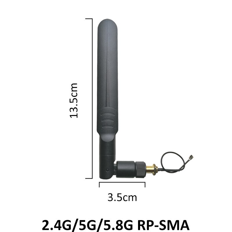 Wifi-antenne 2.4 ghz 5g 5.8g 5 dbi antenne rp-sma mannelijke connector 2.4 ghz antenne wifi-router 2.4g +21cm sma mannelijke pigtailkabel