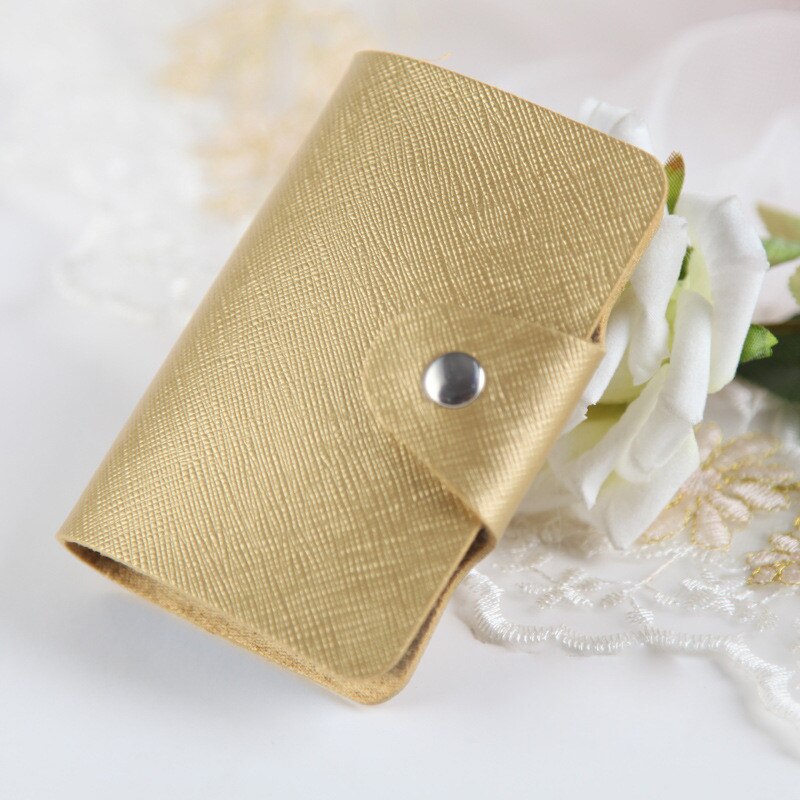 Waterproof Leather Function 24/12 Bits Card Case Business Card Holder Men Women Credit Passport Card Bag ID Passport Card Wallet