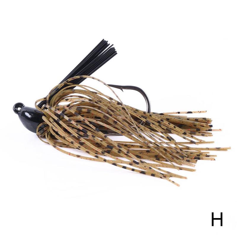 1 stk 10g spinnerbait buzzbait anti-modhage fiskelokker sort mund skæggrej gummi jig gedde fisk stor fiskebasse  p3 r 2: H